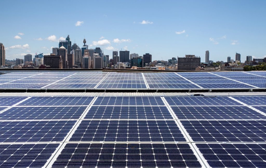 A rooftop solar system in Sydney